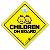 Children On Board Car Sign Suction Cup Car Window Sign,