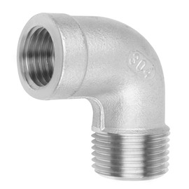 Pysrych Stainless Steel 304 Cast Pipe Fitting, 90 Degree Street Elbow, 2" NPT Male x 2" NPT Female, Pack of 1