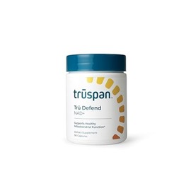 TruSpan Tru Defend NAD+ Capsules, Cellular Energy and Metabolic Support, 500MG of Niacinamide Per Serving, 40 Servings, 80 Capsules