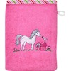 Wörner Kinder-Waschhandschuh "Pferd" Walk-Frottier pink Größe 15x20 cm