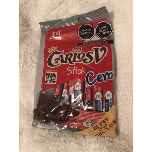 Carlos V Nestle Milk Chocolate style Stick 24-pc Bags| SUGAR FREE | Mx Product |