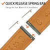 Gomvadr Quick Release Leather Watch Band, Two Tone Oil-tanned Leather