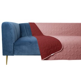 Tuffeel Dog Bed Cover Pet Blanket for Sofa and Bed Reversible Waterproof (52x82 Inches, Burgundy+Pink)