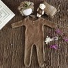 Petyoung Newborn Photography Props - Jumpsuit Hat Pillow Bear Toy