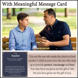 EPVID Step Dad Gifts, Tiger Eye Beaded Bracelet Gift for Stepdad, Ideal Step-dad Presents on Fathers Day Birthday Christmas Thanksgiving