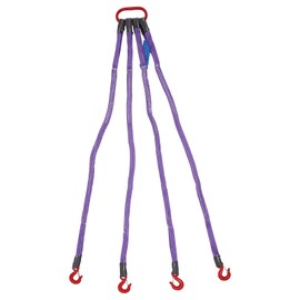 DYNAMI 10Ft Chain Sling with 4 Leg Grab Hooks,Load 6613Lbs/6T Sling Chain,Steel Engine Lift Chain Hoist Lifts with 4 Safety Grab Hooks, for Lifting (10Ft 3T)