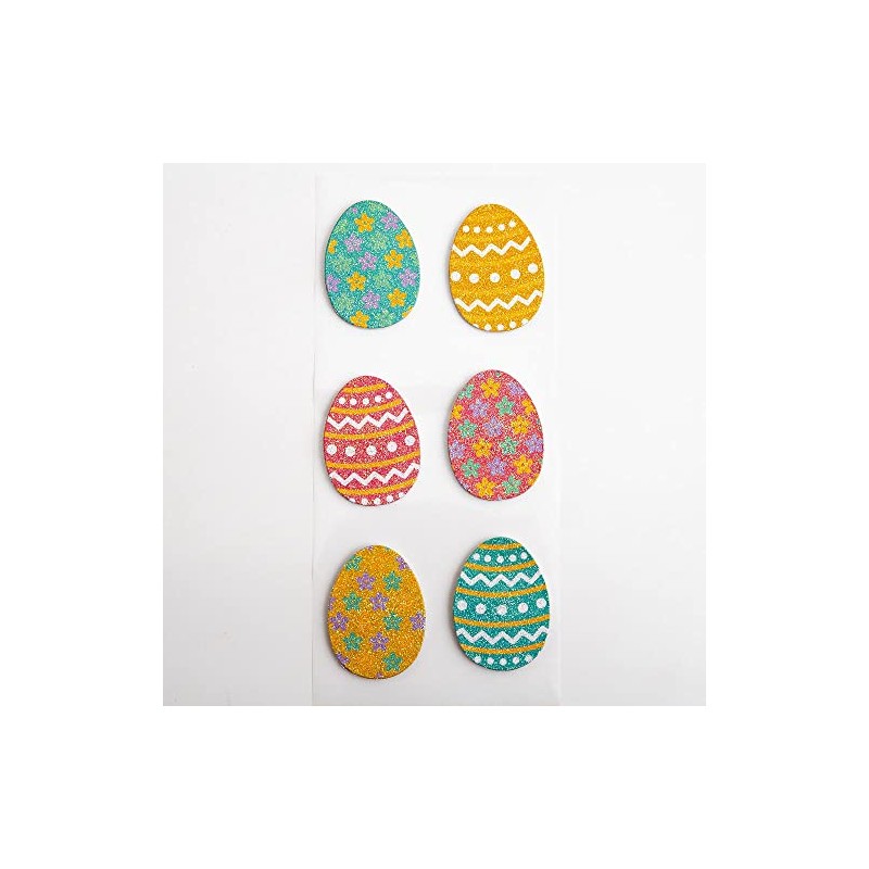 Italian Options - Easter Crafts - Bright Coloured Glitter Eggs