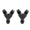 BOLUOYI Y Block Flare Fitting Adapter, AC Black Aluminum Alloy
