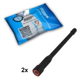 HQRP 2-Pack VHF High Gain Antenna for Vertex Standard VX-261, VX-264, VX-300 VX-350, VX-351, VX-354 Two-Way Radio + HQRP Sun Meter