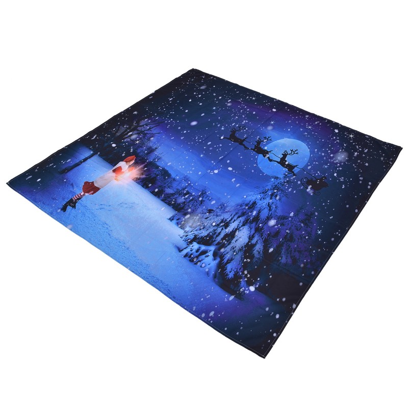 Christmas Tapestry Polyester Fiber Xmas Tree Santa Claus Pattern Hanging