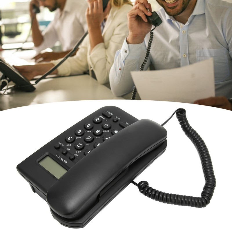 Desk Phone Caller ID Wall Mount Minimalist Corded House Phone