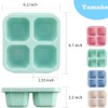 4 Pcs Recipientes para Aperitivos,4 Compartimentos para Almuerzo