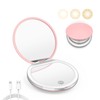 Kakuje Kakuje Compact Mirror with Light, 1X/3X Magnification LED Pocket