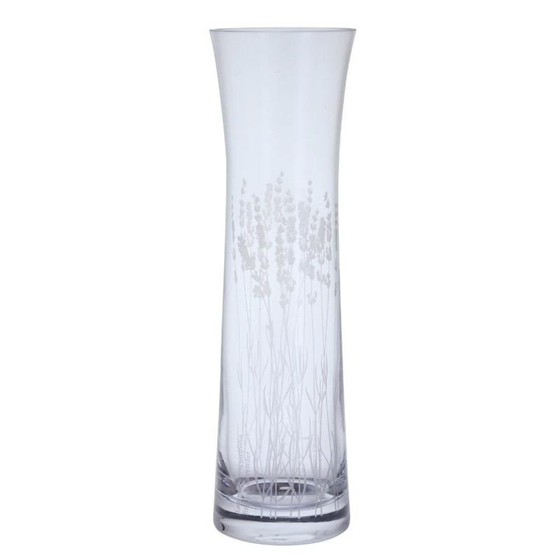 Dartington Crystal Bloom Tall Lavender Vase