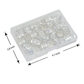 40 piezas de cuentas de plata con diamantes de imitación, anillos de aluminio ajustables de metal para el pelo, anillos para trenzas y clip de pelo