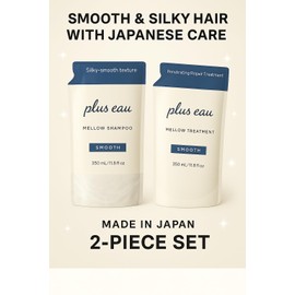 plus eau Mellow Shampoo & Conditioner Refill Set White Floral Scent 350ml + 350g Made in Japan