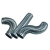 Deflecto Semi Rigid Aluminum Duct with Attached Connectors, Silver, 4"