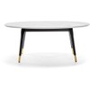 Elle Decor Clemintine Oval Coffee Table Marble Print