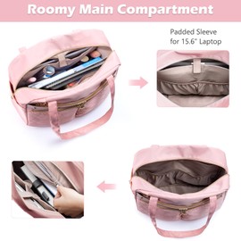 SFYBYHEART Teacher Tote Bags for Work Women, Large Teacher Bag with Laptop Compartment, Nursing Tote Bag, Utility Bag, Pink - Style B, Style B