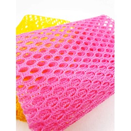 Olivia tree Innovative Dish Washing Net Cloth/Scourer, Quick Dry Perfect Scrubber for Washing Dish - 11 by 11 inches - (Yellow & Pink/ 3 Pcs/Yellow & Pink 2 Pcs)
