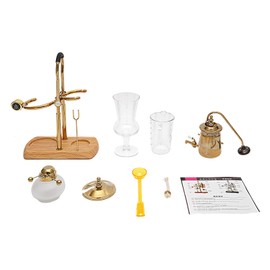 FLYHERO Family Balance Siphon Syphon Coffee Maker Siphon Brewer, Elegant Retro-Style Design (Gold)