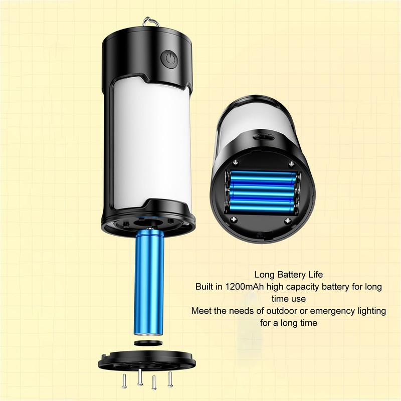 LED Camping Lantern Rechargeable 1000lm 2 Gears Portable Tent Light