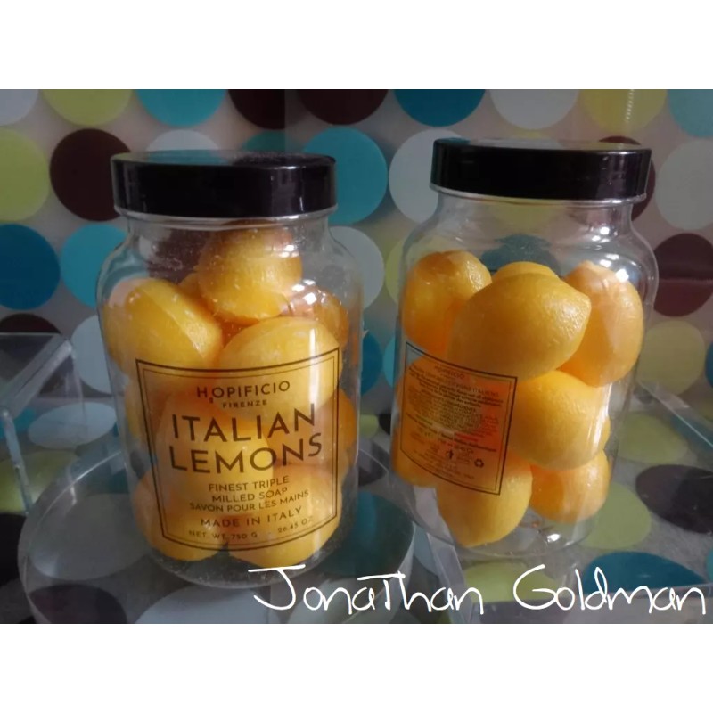 Hopificio Jar of Lemon Soaps Italian Lemons Finest Triple Milled