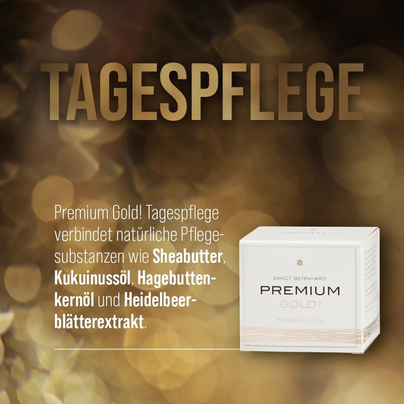 Sanct Bernhard Premium Gold! Day Cream with 24K Gold Powder,