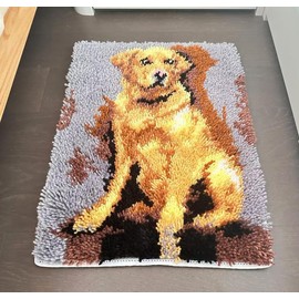 GLAECYY Latch Hook Kits for Adults Beginners Rug Making Kits with Printed Canvas Doormat Tapestry Kits Needlework Arts Crafts Sewing Gift Home Decoration20.5''X15''