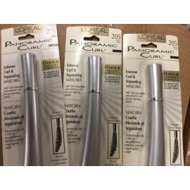 L'Oreal LOT OF 3 - L'Oreal Panoramic Curl Extreme Curl Mascara WASHABLE BLACK #205