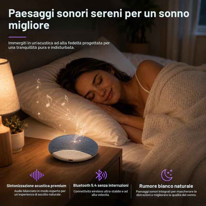 PIJJWY Pillow Speaker Per Dormire, Mini Cassa Bluetooth Portatile Bluetooth