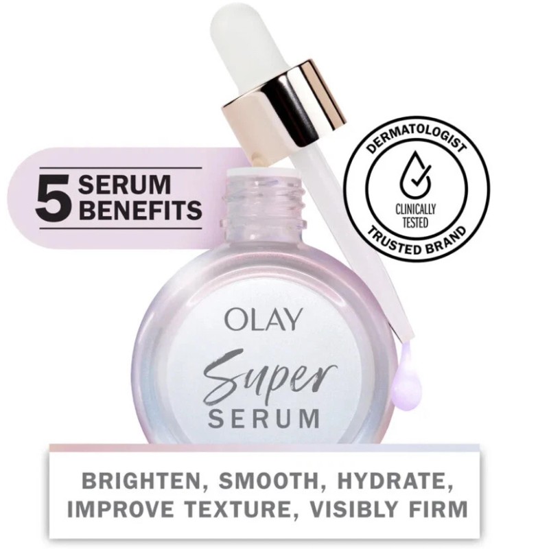 Olay $34.99 Olay Super Serum 5-in-1 Anti-Aging Face Serum, Smoothing