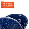 IMUSA USA 18" Traditional Vintage Style Blue Speckled Enamel on