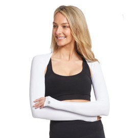 Solbari Cooling Shoulder Wrap and Shawl UPF50+ for Women UV Sun Protection for Arms, Hands, Shoulders & Upper Back Large White