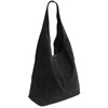 Caspar TL767 Large Leather Women’s Shopper Bag - Black -