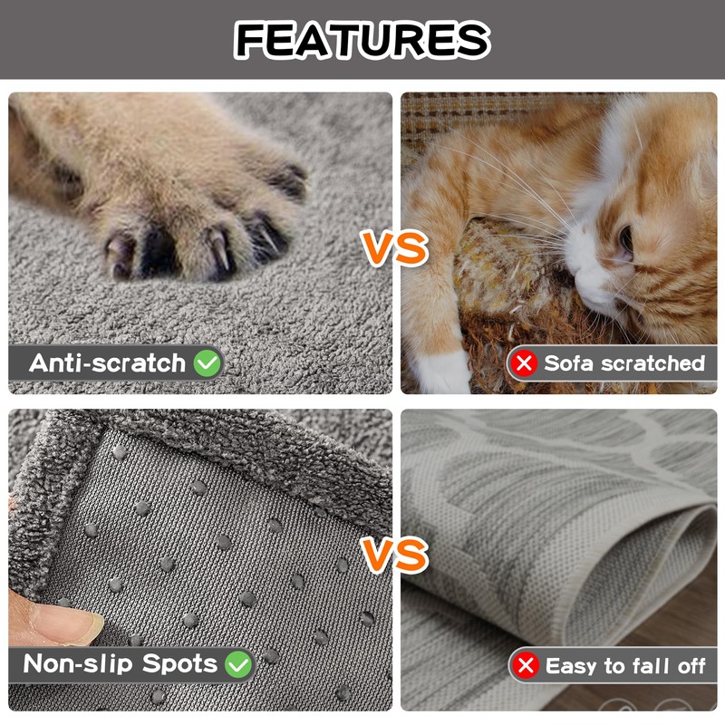 MEETSKY Couch Cover for 3 Cushion Sofa Washable, Cat Scratch