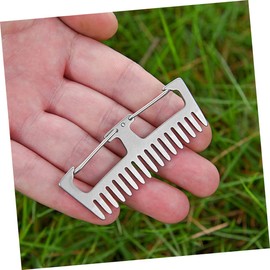 Mikinona Portable Small Comb Keyholder Anti-static Titanium Keychain Perfect for Outdoor Use and Hair Care