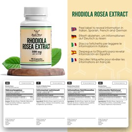 DW Rhodiola Rosea | 90 Rhodiola Rosea Complex - 500mg Rhodiola - Rosea per Serving | High Strength Rosea Supplement | Non-GMO, Gluten Free | Manufactured in The UK