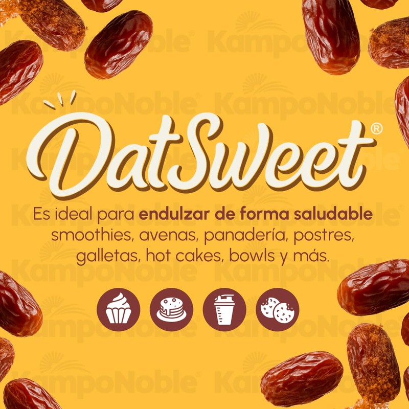 KampoNoble Dátil en Polvo Endulzante Natural sin Azúcar Refinada ni