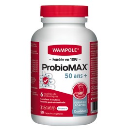 Wampole ProbioMax Senior– 6 Probiotic Strains– Helps Support Gastrointestinal Health- 50 Vegetal Capsules