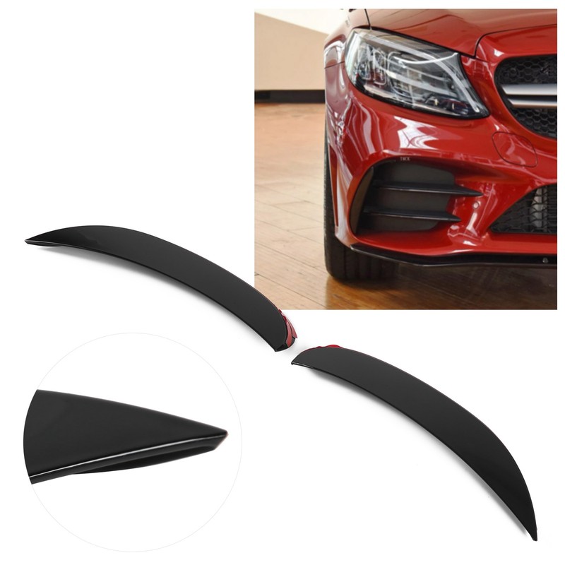2pcs Front Bumper Canard Fin Replacement for MercedesBenz CClass W205