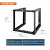 Tecmojo 9U Fixed Wall Mount Network Rack 15.8inch Depth Open