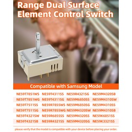 NE59J7750WS NE58F9500SS Range Dual Surface Element Switch Control Fit for Samsung NE58R9431SG NE59J7850WS NE58M9430SS NE59J7650WS NE58N9430SG NE59J7651WS NE58K9430SS NE58F9710WS NE59K3310SS NE58K9430