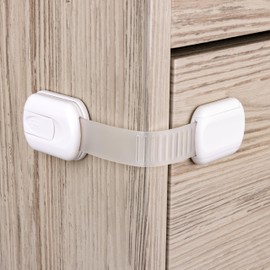 6-Pack Cabinet Locks Baby Proofing - Childproof Locks for Cabinets, Drawers, Cupboard, Refrigerator, Toilet Seat, Trash Can, Dishwasher