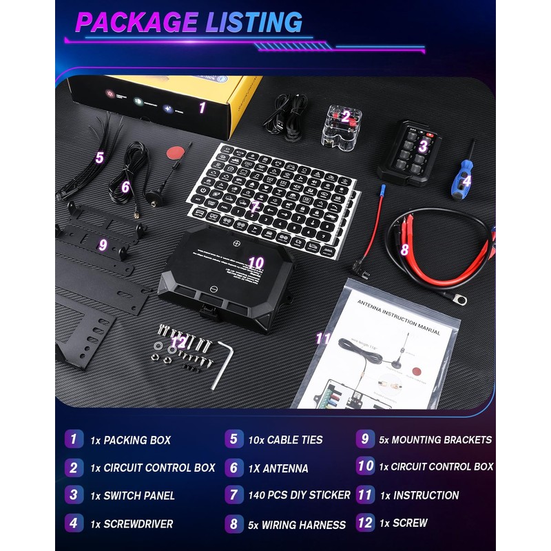 CO LIGHT 8 Gang Wireless Switch Panel Remote Control Range