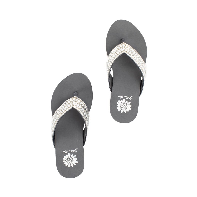 Yellow Box Women's Sana Wedge Sandal, Gray, Size 8.5 US