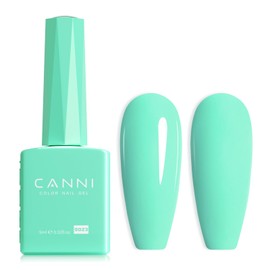 CANNI Pastel Green Gel Nail Polish, 1Pcs Sage Light Green Gel Polish Lime Mint Color High Gloss Soak Off U V Nail Manicure Salon DIY