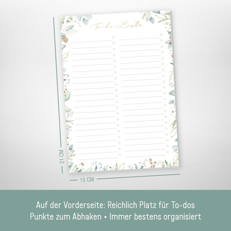 paper&you® A5 To-Do Listen Pad [Gold Leaf] 50 Pages Including
