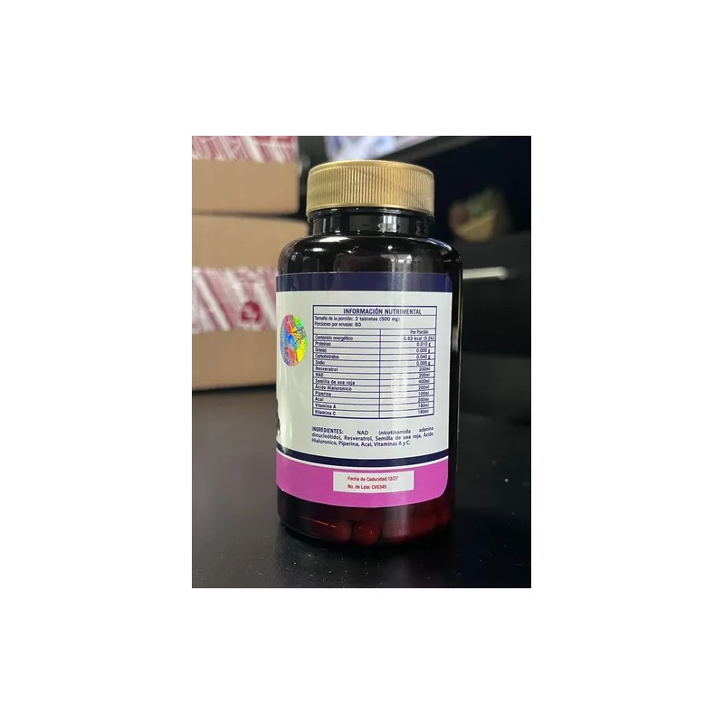 Nad Resveratrol Premium 9 Ingredientes 60 Tabs 2 Pack