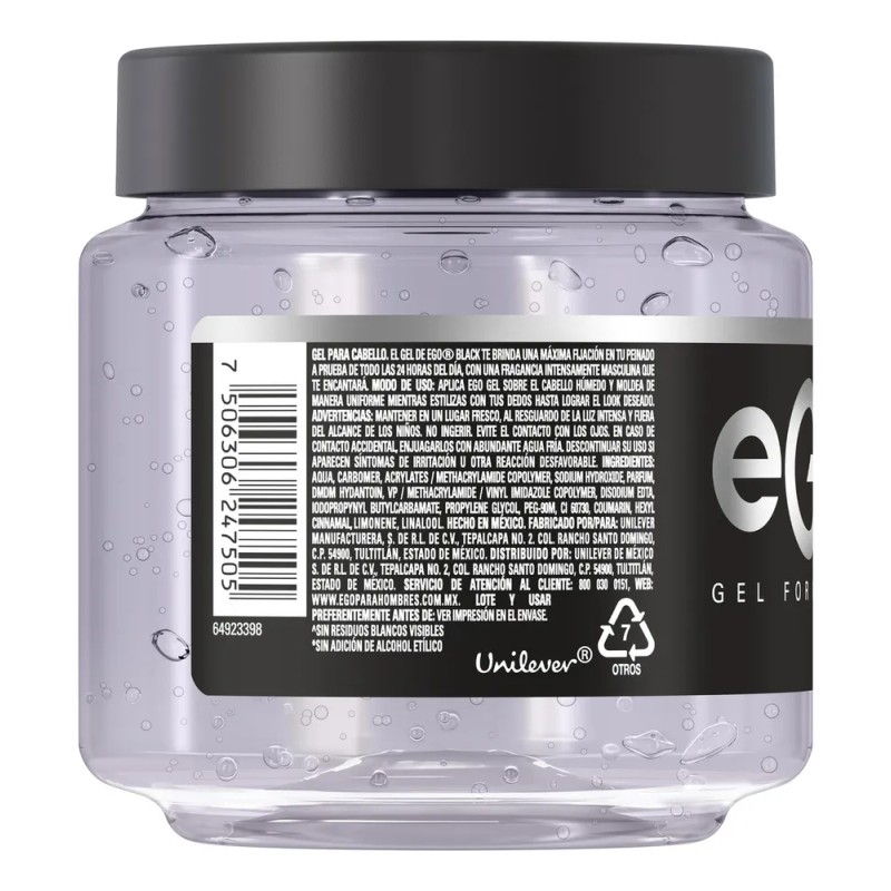 Gel Para Cabello Ego For Men Black 220 Ml